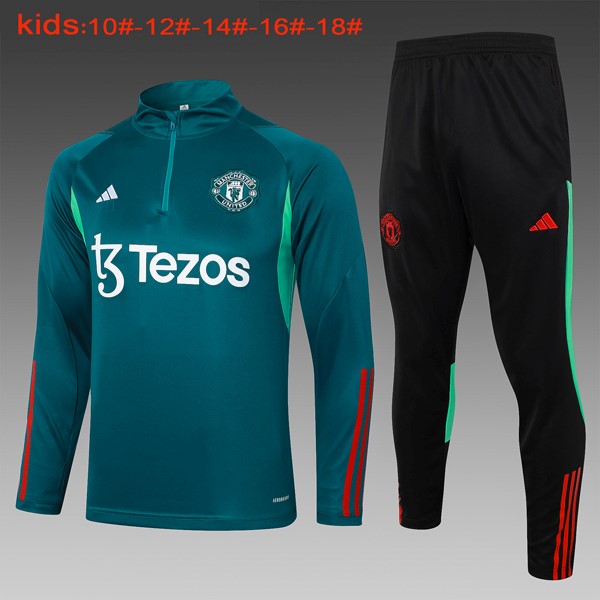 Niños Sudadera De Training Manchester United 2024-25 Verde 3